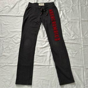 Abercrombie & Fitch Gray Sweatpants with Brand Text Detail, Size XS